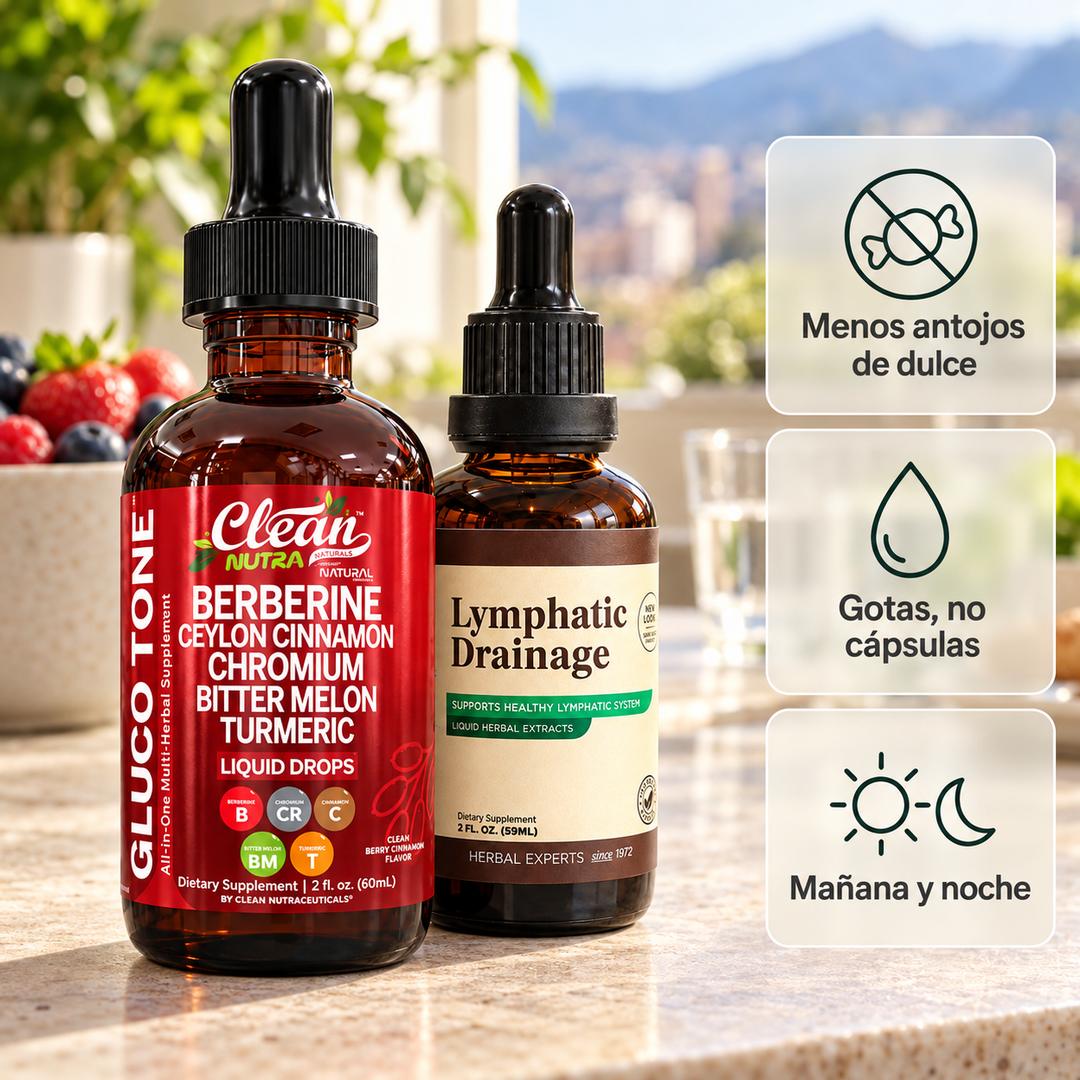 Berberina GlucoTone + Drenaje Linfático | Kit Día y Noche